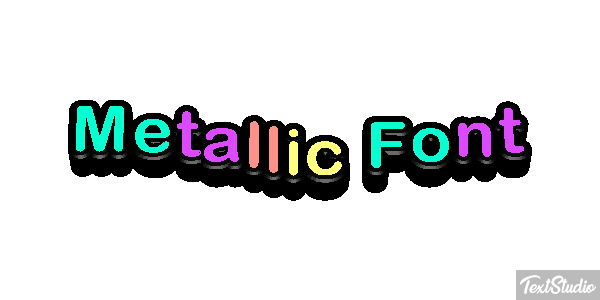 Metallic Font テキスト効果