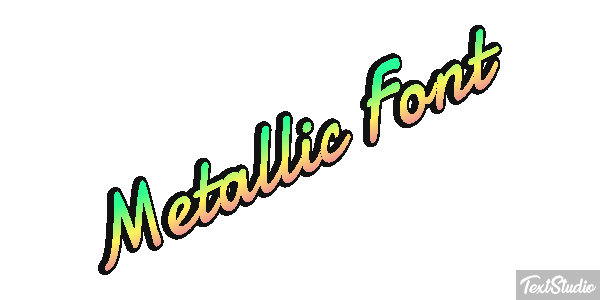Metallic Font テキスト効果
