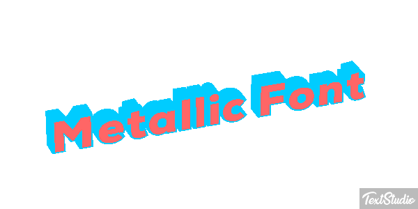 Metallic Font テキスト効果