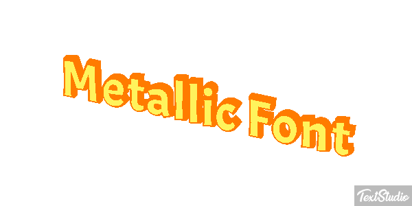 Metallic Font テキスト効果