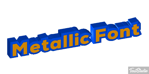 Metallic Font テキスト効果