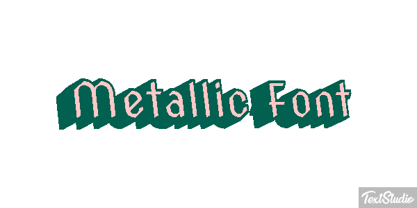 Metallic Font テキスト効果