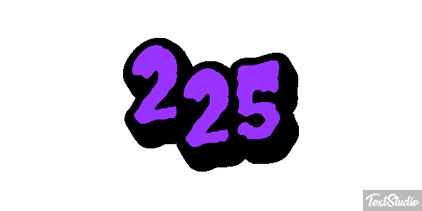 225 Tekst effect