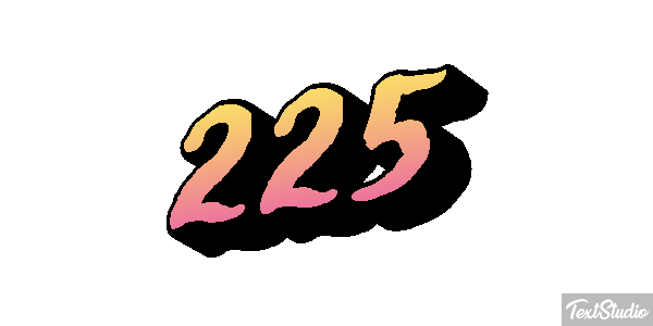 225 Tekst effect