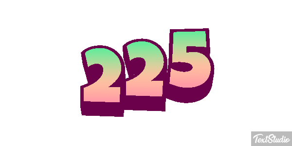 225 Tekst effect