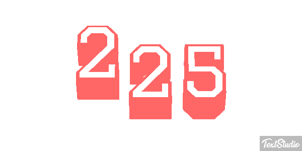 225 Tekst effect