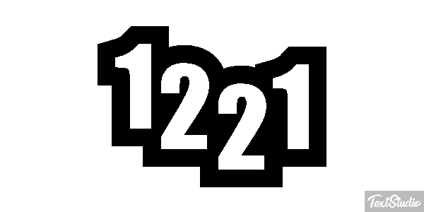 1221 Tekst effect