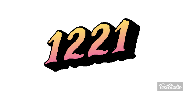 1221 Tekst effect