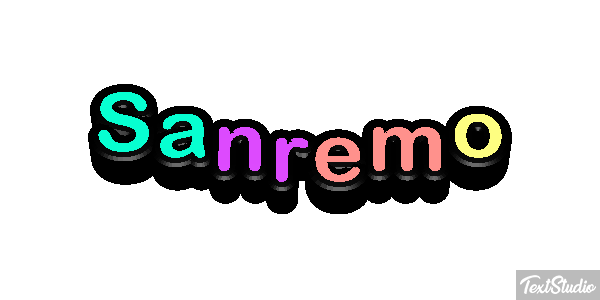 Sanremo Efeito do texto