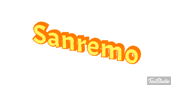 Sanremo Efeito do texto