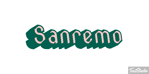 Sanremo Efeito do texto