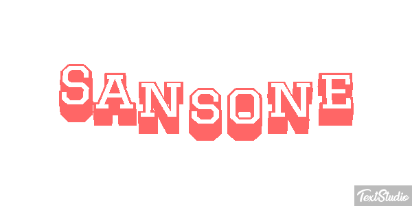 Sansone Текстовый эффект