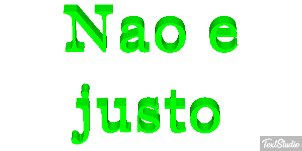 Não é justo Efeito do texto