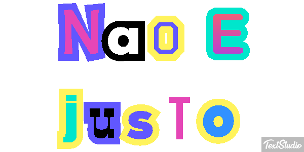 Não é justo Efeito do texto