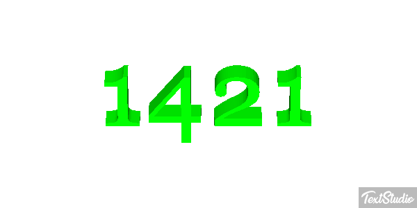 1421 Tekst effect
