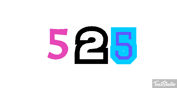 525 Text effect
