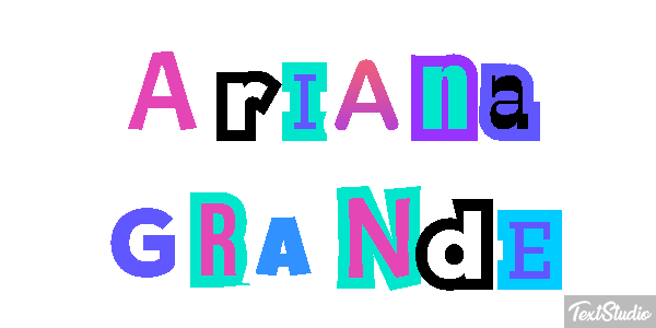 Ariana Grande Text effect