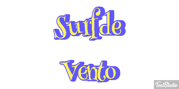 Surf de Vento Efeito do texto
