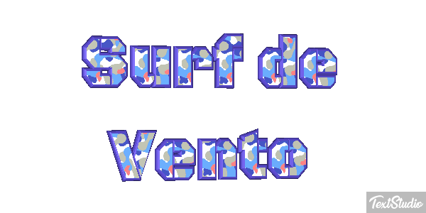 Surf de Vento Efeito do texto
