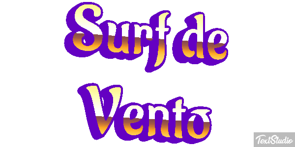 Surf de Vento Efeito do texto