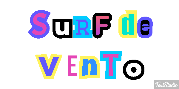 Surf de Vento Efeito do texto