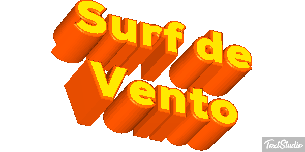 Surf de Vento Efeito do texto