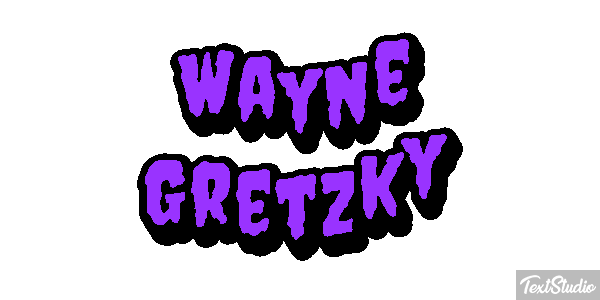 Wayne Gretzky Text effect