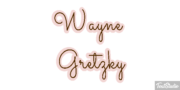 Wayne Gretzky Text effect