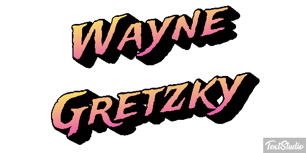 Wayne Gretzky Text effect