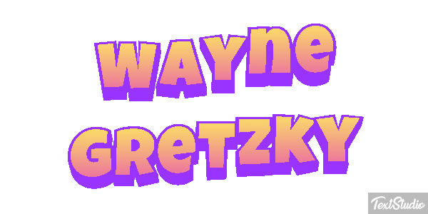 Wayne Gretzky Text effect