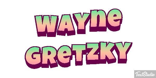 Wayne Gretzky Text effect