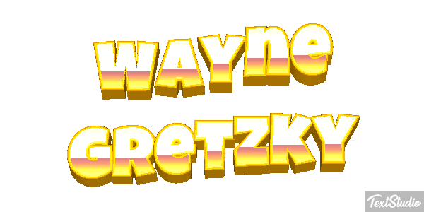 Wayne Gretzky Text effect