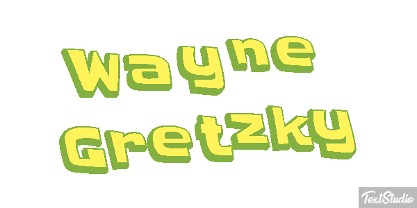 Wayne Gretzky Text effect
