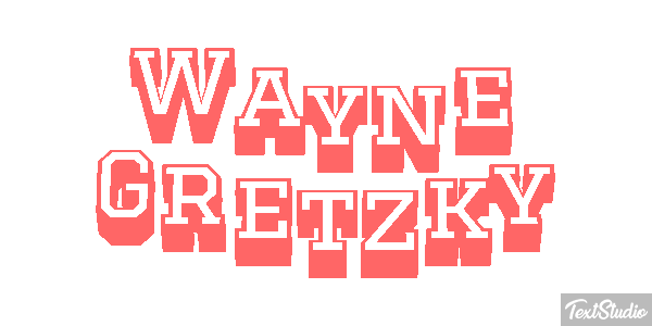 Wayne Gretzky Text effect