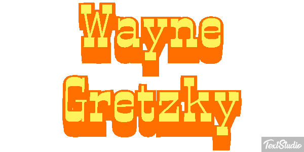 Wayne Gretzky Text effect
