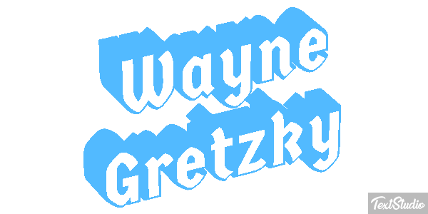 Wayne Gretzky Text effect