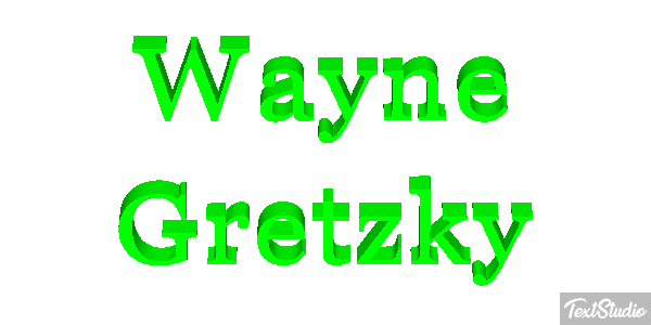 Wayne Gretzky Text effect