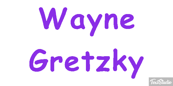 Wayne Gretzky Text effect