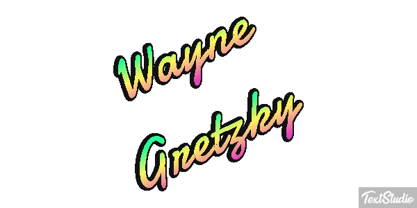 Wayne Gretzky Text effect