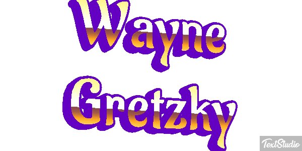 Wayne Gretzky Text effect