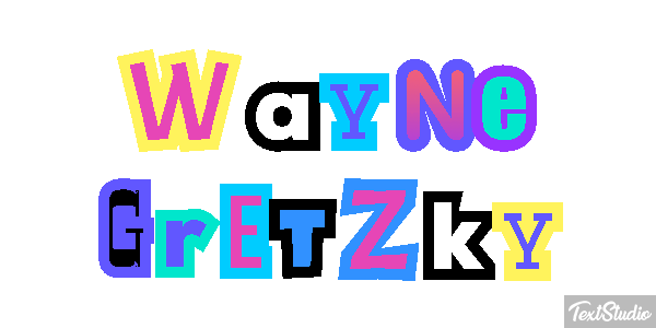 Wayne Gretzky Text effect