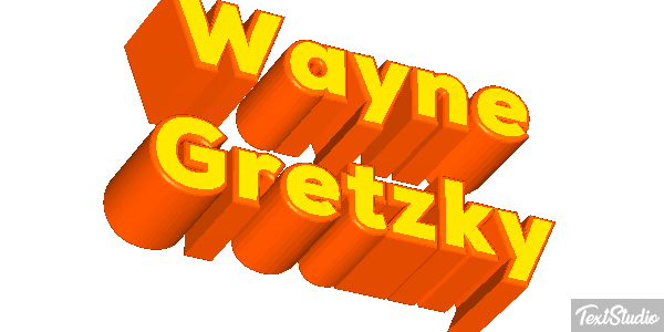 Wayne Gretzky Text effect