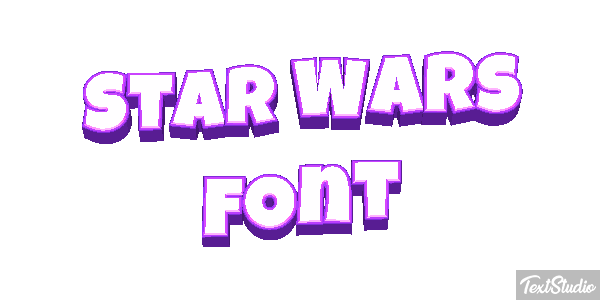 Star Wars Font Efecto de texto
