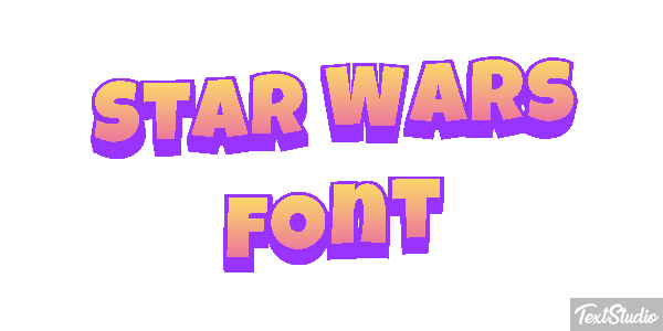 Star Wars Font Efecto de texto