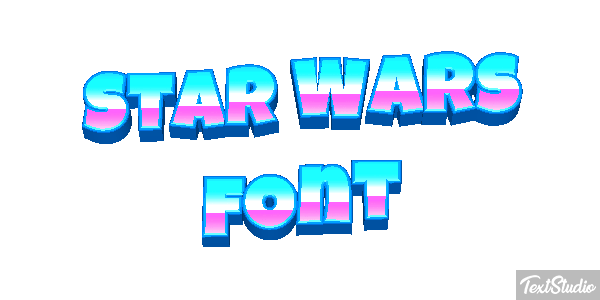 Star Wars Font Efecto de texto