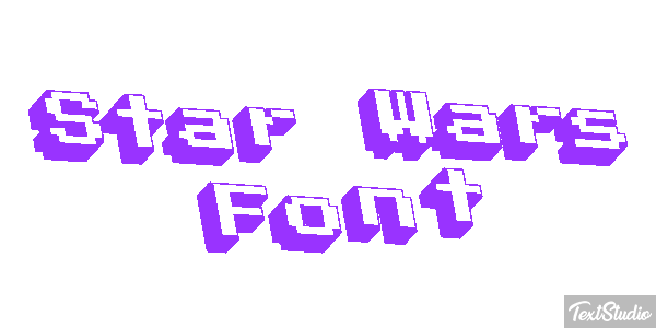 Star Wars Font Efecto de texto