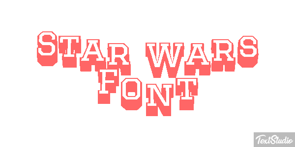 Star Wars Font Efecto de texto