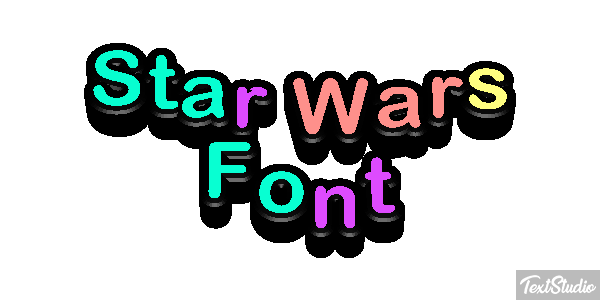 Star Wars Font Efecto de texto