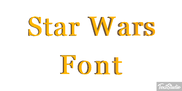 Star Wars Font Efecto de texto