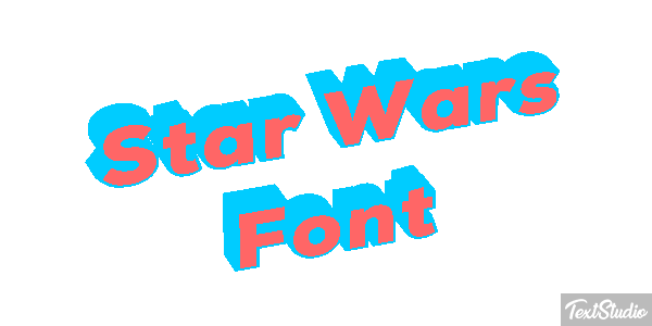 Star Wars Font Efecto de texto